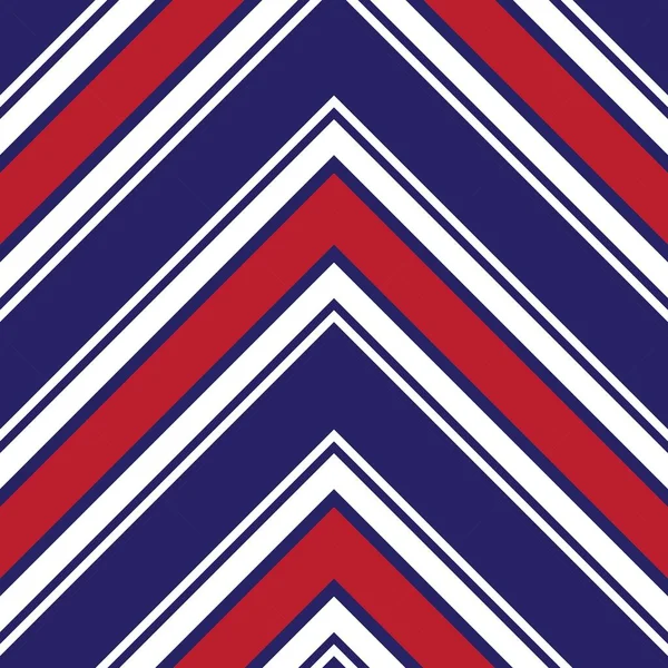 Vermelho Azul Chevron Diagonal Listrado Sem Costura Fundo Padrão Adequado —  Vetores de Stock