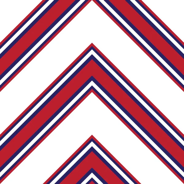 Vermelho Azul Chevron Diagonal Listrado Sem Costura Fundo Padrão Adequado — Vetor de Stock