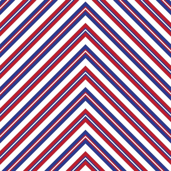 Fondo Sin Costuras Rayado Diagonal Chevron Rojo Azul Adecuado Para — Vector de stock