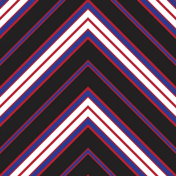 Fondo Sin Costuras Rayado Diagonal Chevron Rojo Azul Adecuado Para — Vector de stock