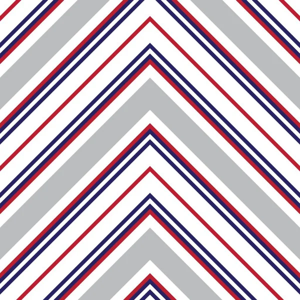 Fondo Sin Costuras Rayado Diagonal Chevron Rojo Azul Adecuado Para — Vector de stock