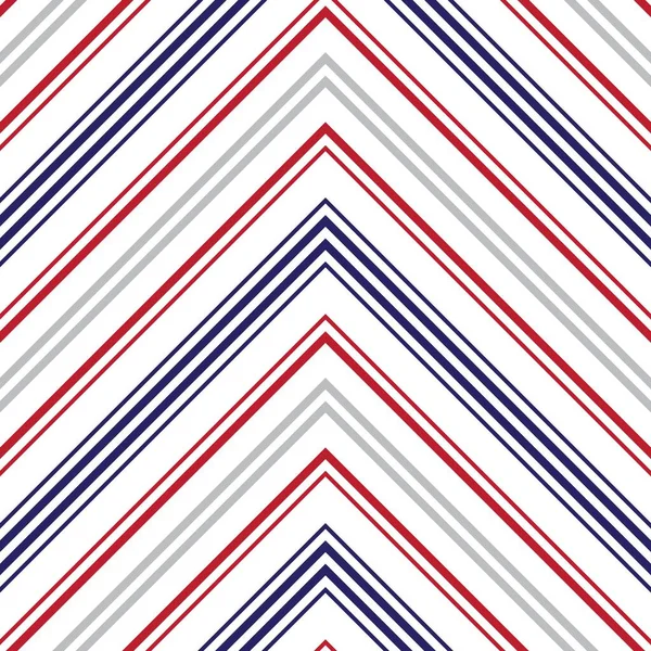 Rot Und Blau Chevron Diagonal Gestreifte Nahtlose Muster Hintergrund Geeignet — Stockvektor