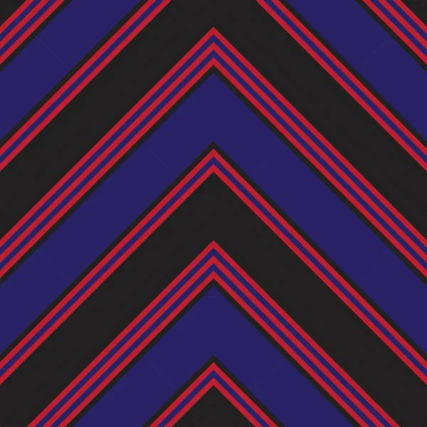 Fondo Sin Costuras Rayado Diagonal Chevron Rojo Azul Adecuado Para — Vector de stock