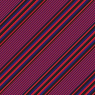 Moda tekstili ve grafikleri için uygun kırmızı ve mavi köşegen çizgili dikişsiz arkaplan