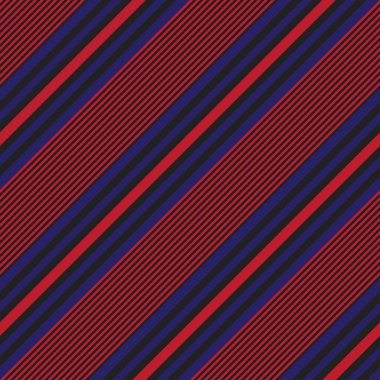 Moda tekstili ve grafikleri için uygun kırmızı ve mavi köşegen çizgili dikişsiz arkaplan