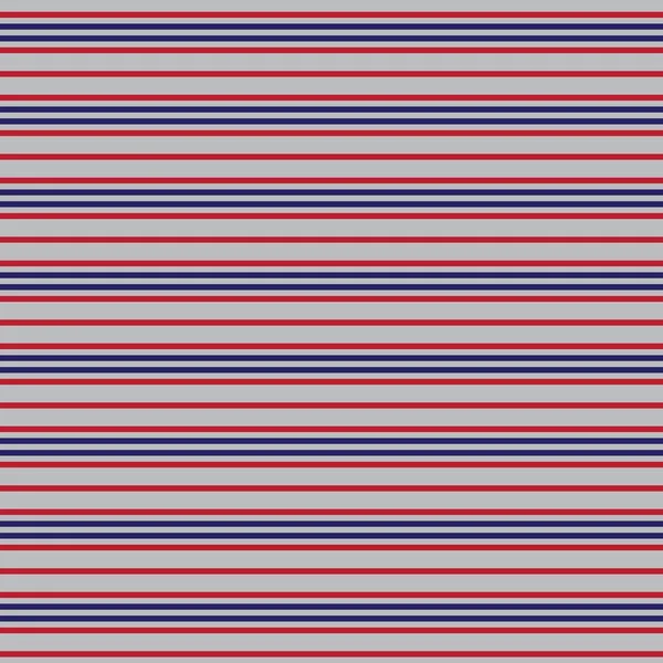 Red Blue Horizontal Striped Seamless Pattern Background 그래픽 — 스톡 벡터