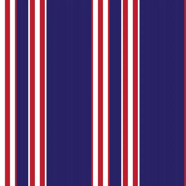红色和蓝色垂直条纹无缝图案背景适合流行纺织品 — 图库矢量图片