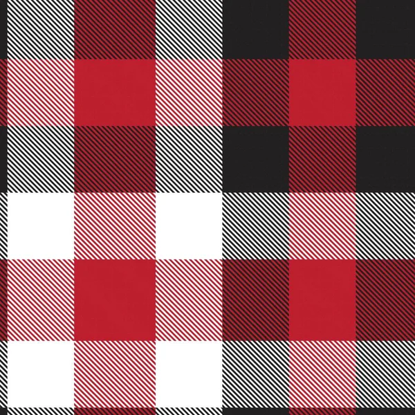 Red Glen Plaid Texturiertes Nahtloses Muster Für Modetextilien Und Grafiken — Stockvektor