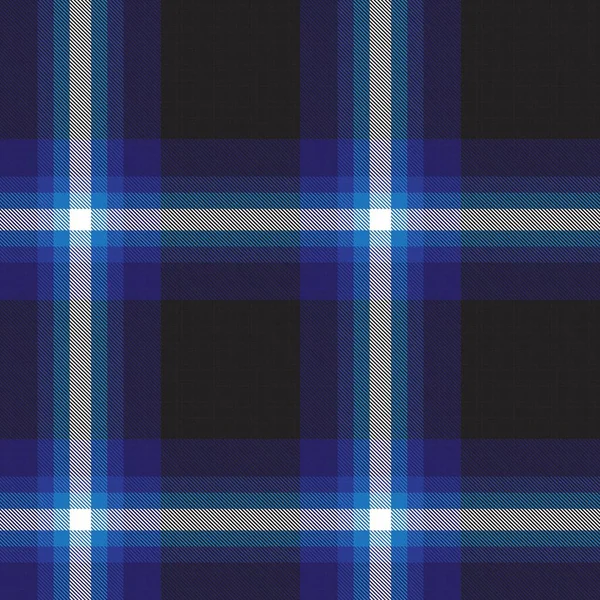 Blue Glen Plaid Textuur Naadloos Patroon Geschikt Voor Mode Textiel — Stockvector