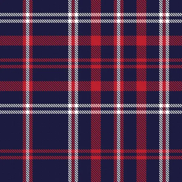 Red Navy Glen Plaid Textured Seamless Pattern Suitable Fashion Textiles — Stock Vector