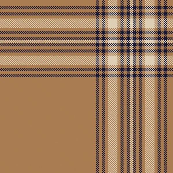 Bruin Glen Plaid Textuur Naadloos Patroon Geschikt Voor Mode Textiel — Stockvector