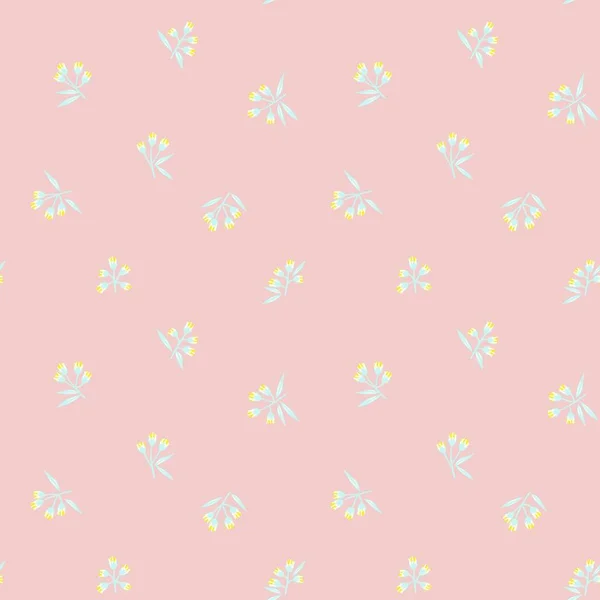 ファッションプリント グラフィック 背景や工芸品に適したピンクの花の植物シームレスパターンの背景 — ストックベクタ