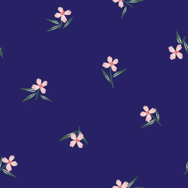 Blauwe Tropische Bloemen Botanische Naadloze Patroon Achtergrond Geschikt Voor Mode — Stockvector