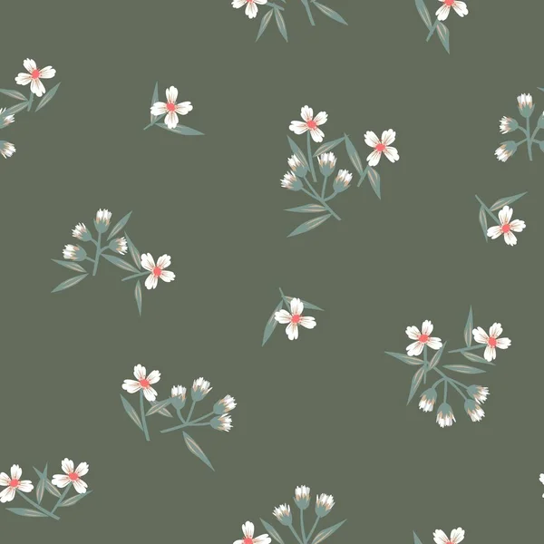 Green Floral Botanischen Nahtlosen Muster Hintergrund Geeignet Für Mode Prints — Stockvektor