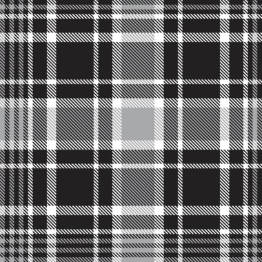 Siyah ve Beyaz Glen Ekose desenli, moda tekstil ve grafikleri için uygun.