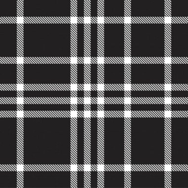 Siyah ve Beyaz Glen Ekose desenli, moda tekstil ve grafikleri için uygun.