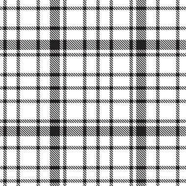 Siyah ve Beyaz Glen Ekose desenli, moda tekstil ve grafikleri için uygun.