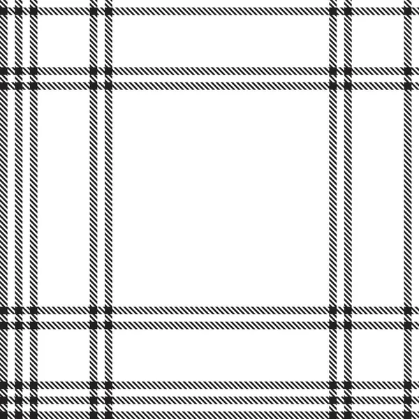 Fekete Fehér Glen Plaid Texturált Zökkenőmentes Minta Alkalmas Divat Textil — Stock Vector