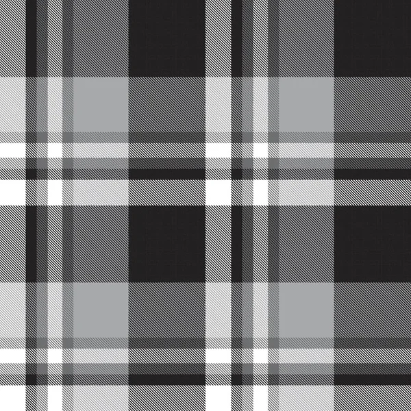 Black White Glen Plaid Texturovaný Bezešvý Vzor Vhodný Pro Módní — Stockový vektor