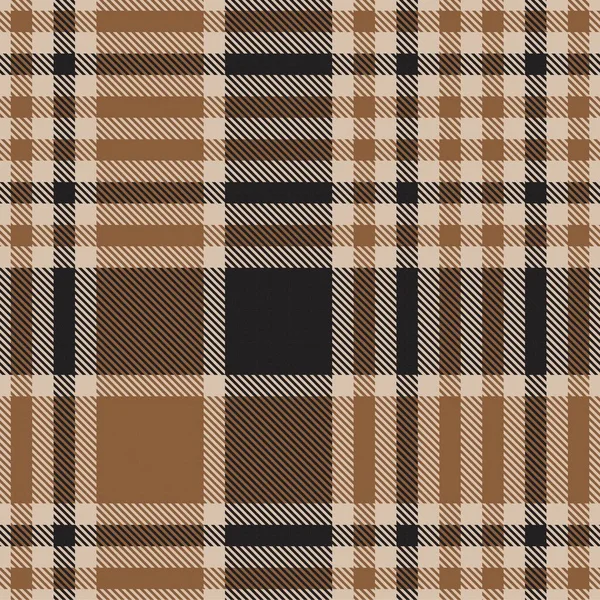 Brown Glen Plaid Texturiertes Nahtloses Muster Für Modetextilien Und Grafiken — Stockvektor