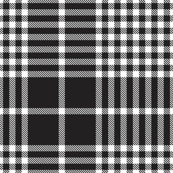 Modèle Sans Couture Texturé Glen Plaid Noir Blanc Adapté Aux — Image vectorielle