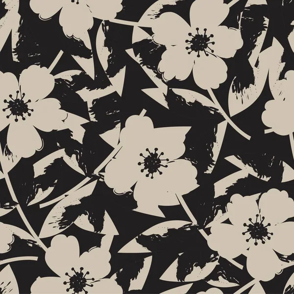 Kahverengi Tropik Yaprak botanik desensiz arka plan moda baskıları, grafikler, arka planlar ve el sanatları için uygundur