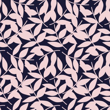 Pembe Tropik Yaprak botanik desensiz arka plan moda baskıları, grafikler, arka planlar ve el sanatları için uygundur