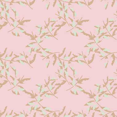 Pembe Tropik Yaprak botanik desensiz arka plan moda baskıları, grafikler, arka planlar ve el sanatları için uygundur