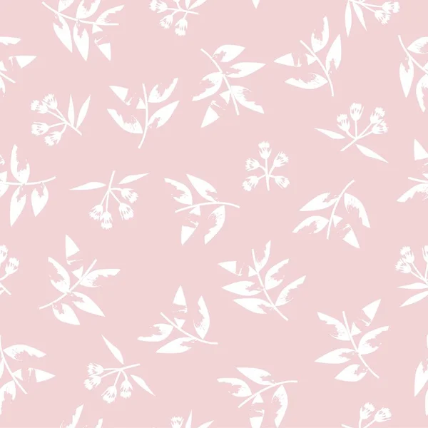 Розовый Цвет Leaf Ботанический Безморщинистый Фон Подходящий Модных Принтов Графики — стоковый вектор