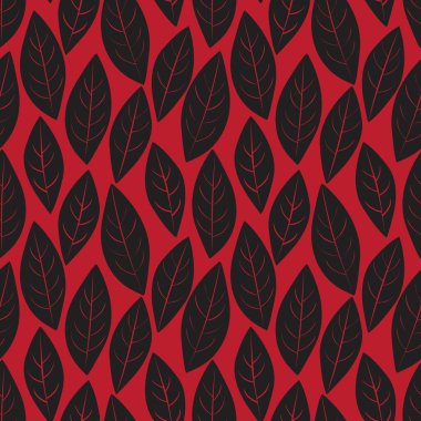 Kırmızı Tropik Yaprak botanik desensiz arka plan moda baskıları, grafikler, arka planlar ve el sanatları için uygundur