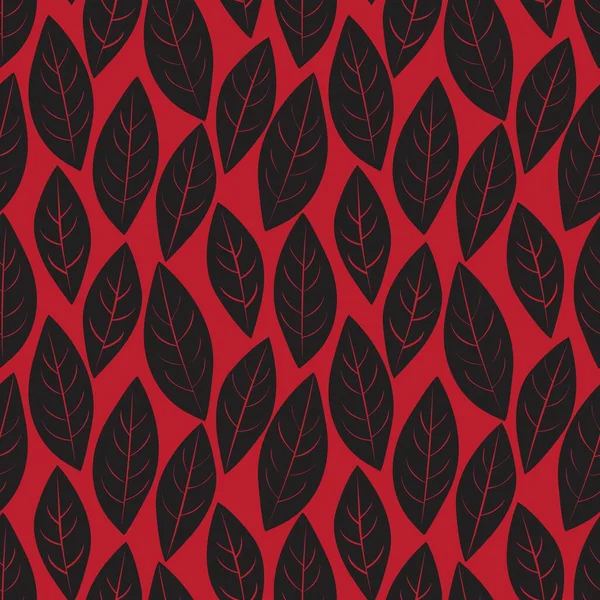 Kırmızı Tropik Yaprak botanik desensiz arka plan moda baskıları, grafikler, arka planlar ve el sanatları için uygundur