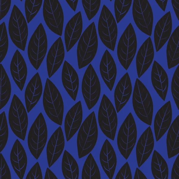 Mavi Tropik Yaprak botanik desensiz arka plan moda baskıları, grafikler, arka planlar ve el sanatları için uygundur