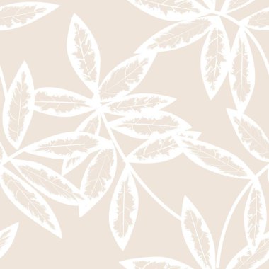 Kahverengi Tropik Yaprak botanik desensiz arka plan moda baskıları, grafikler, arka planlar ve el sanatları için uygundur