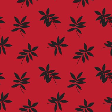 Kırmızı Tropik Yaprak botanik desensiz arka plan moda baskıları, grafikler, arka planlar ve el sanatları için uygundur