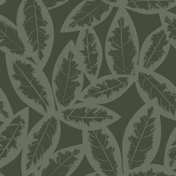 Green Tropical Leaf Botaniska Sömlösa Mönster Bakgrund Lämplig För Mode — Stock vektor