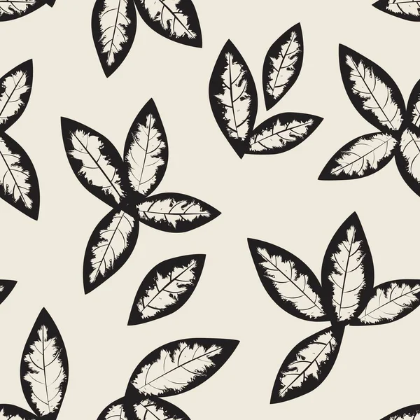 Brown Tropical Leaf Botanique Fond Motif Sans Couture Adapté Aux — Image vectorielle