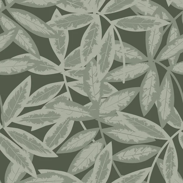 グリーントロピカルリーフ植物シームレスパターン背景に適しファッションプリント グラフィック 背景や工芸品 — ストックベクタ