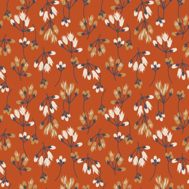 Kahverengi Taupe bitkisel bitki örtüsü desensiz arka plan moda baskıları, grafikler, arka planlar ve el sanatları için uygun