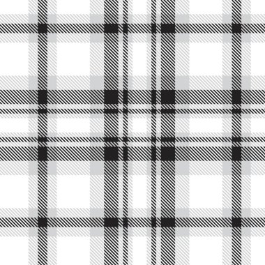 Moda tekstil ve grafikleri için uygun siyah ve beyaz desenli ekose desenli