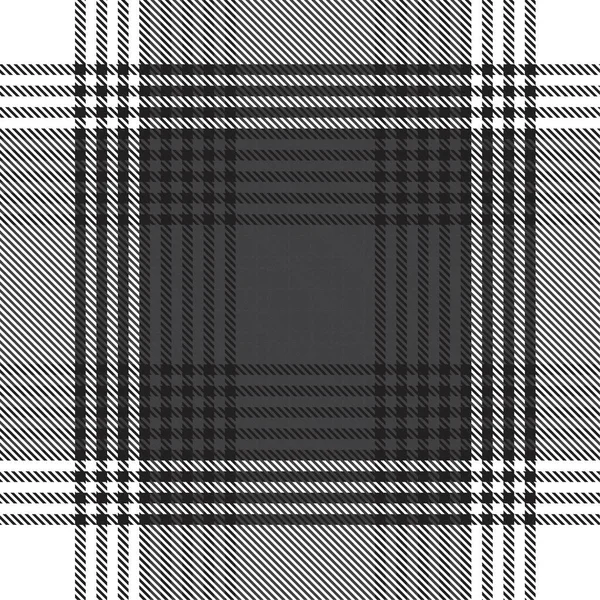 Black White Ombre Plaid Textured Seamless Pattern Suitable Fashion Textiles — Stock Vector