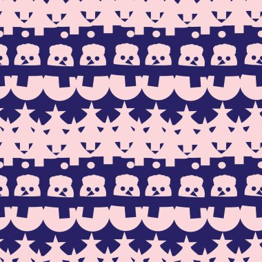 Web sitesi grafikleri ve moda tekstili için Pembe Noel Kardan Adam kusursuz desenli arka plan