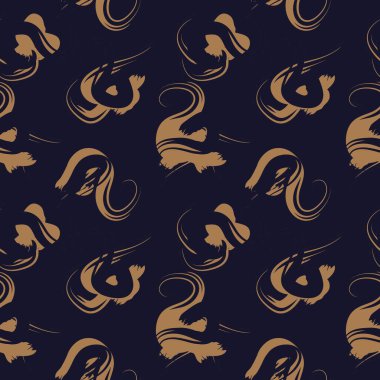 Moda baskıları, grafikler, arka planlar için uygun kahverengi fırça darbeleri