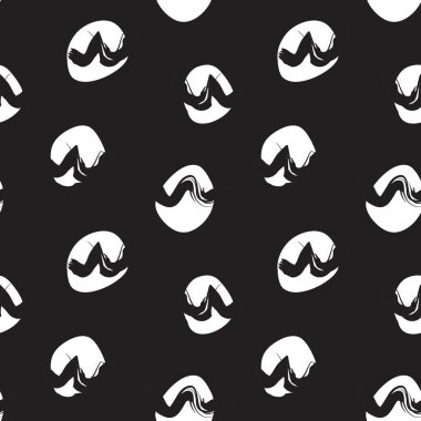 Moda baskıları, grafikler, arka planlar için uygun siyah ve beyaz fırça darbeleri