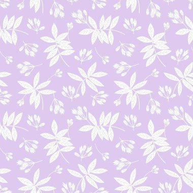 Mor bitkisel bitki desensiz arka plan moda baskıları, grafikler, arka planlar ve el sanatları için uygun