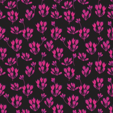 Moda baskıları, grafikler, arka planlar ve el sanatları için uygun pembe bitkisel desensiz arkaplan