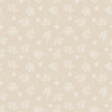 Kahverengi Taupe bitkisel bitki örtüsü desensiz arka plan moda baskıları, grafikler, arka planlar ve el sanatları için uygun