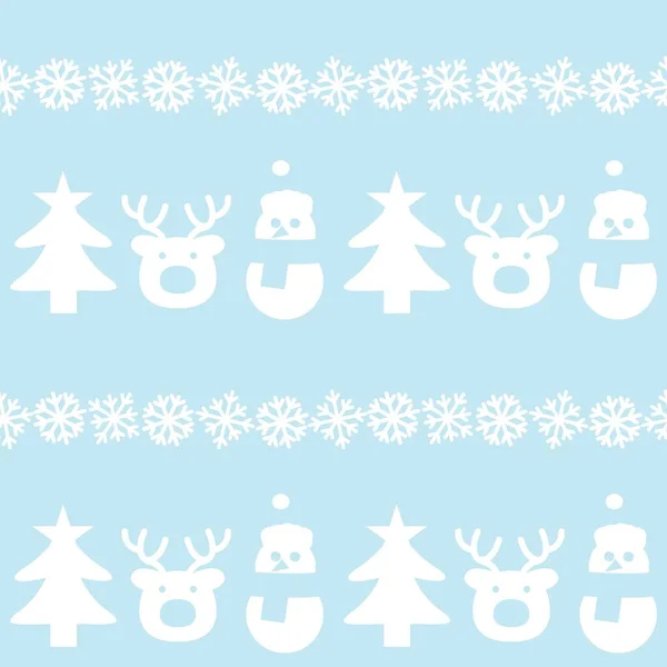 Icy Azul Navidad Muñeco Nieve Sin Costuras Patrón Fondo Para — Vector de stock