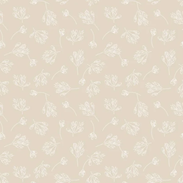 ブラウンタウプ花植物シームレスなパターンの背景に適したファッションプリント グラフィック 背景や工芸品 — ストックベクタ