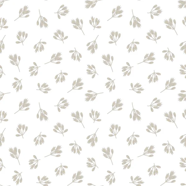 Brown Taupe Floral Botanische Nahtlose Muster Hintergrund Geeignet Für Mode — Stockvektor