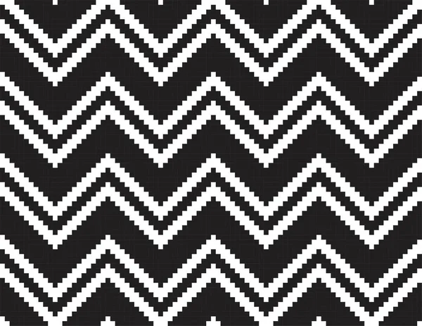 Schwarz Weißer Chevron Nahtloser Musterhintergrund Für Modetextilien Strickwaren Grafiken — Stockvektor